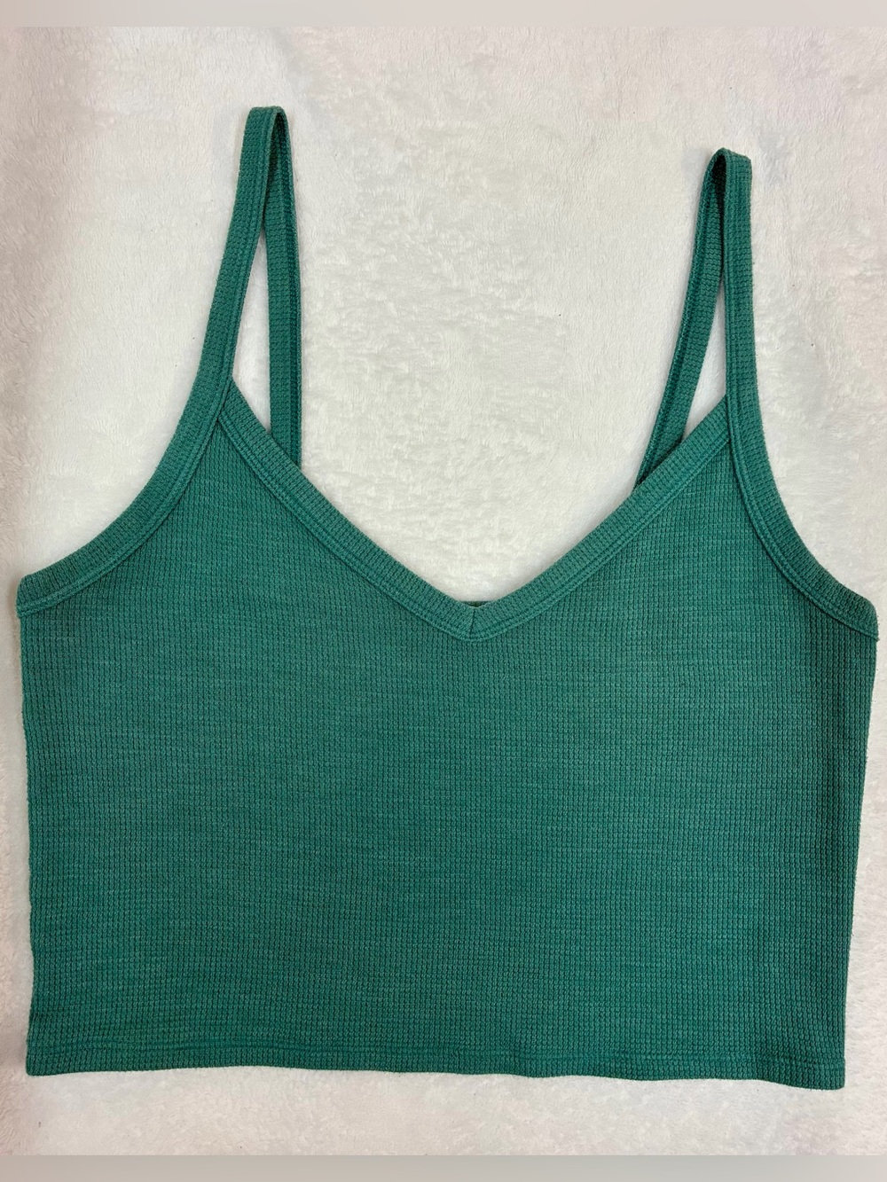 American Eagle Outfitters Teal Ribbed Knit Tank